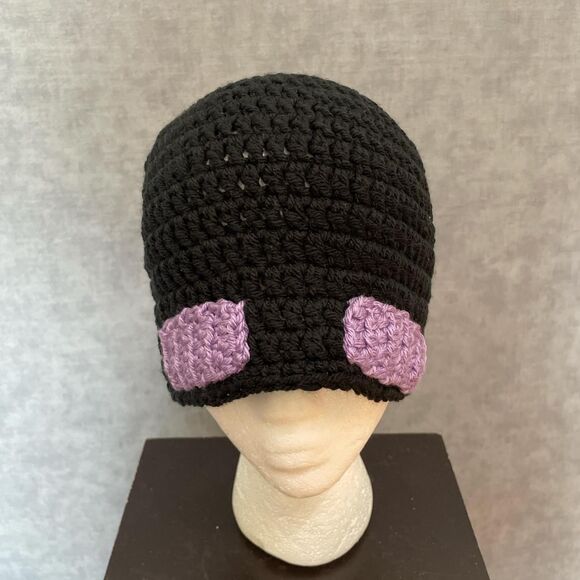 Minecraft Enderman handmade crochet beanie - Picture 2 of 6